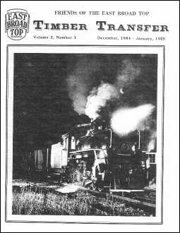 Timber Transfer Cover: Vol. 02, No. 1 (Dec/Jan 1985)