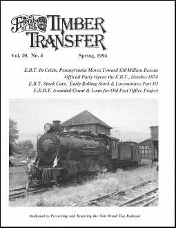 Timber Transfer Cover: Vol. 10, No. 4 (Spring 1994)